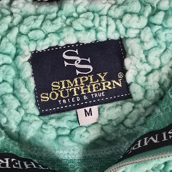 SIMPLY SOUTHERN | MOCK NECK QUARTER ZIP SHERPA\FAUX FUR PULLOVER - Picture 13 of 14